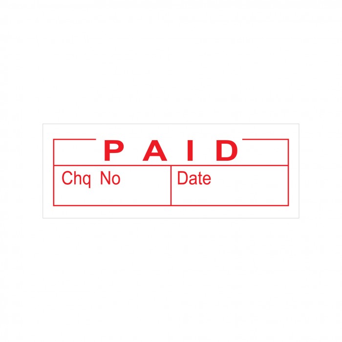 Paid Date Stock Stamp 4911 100 38x14mm Rubber Stamps Online Singapore